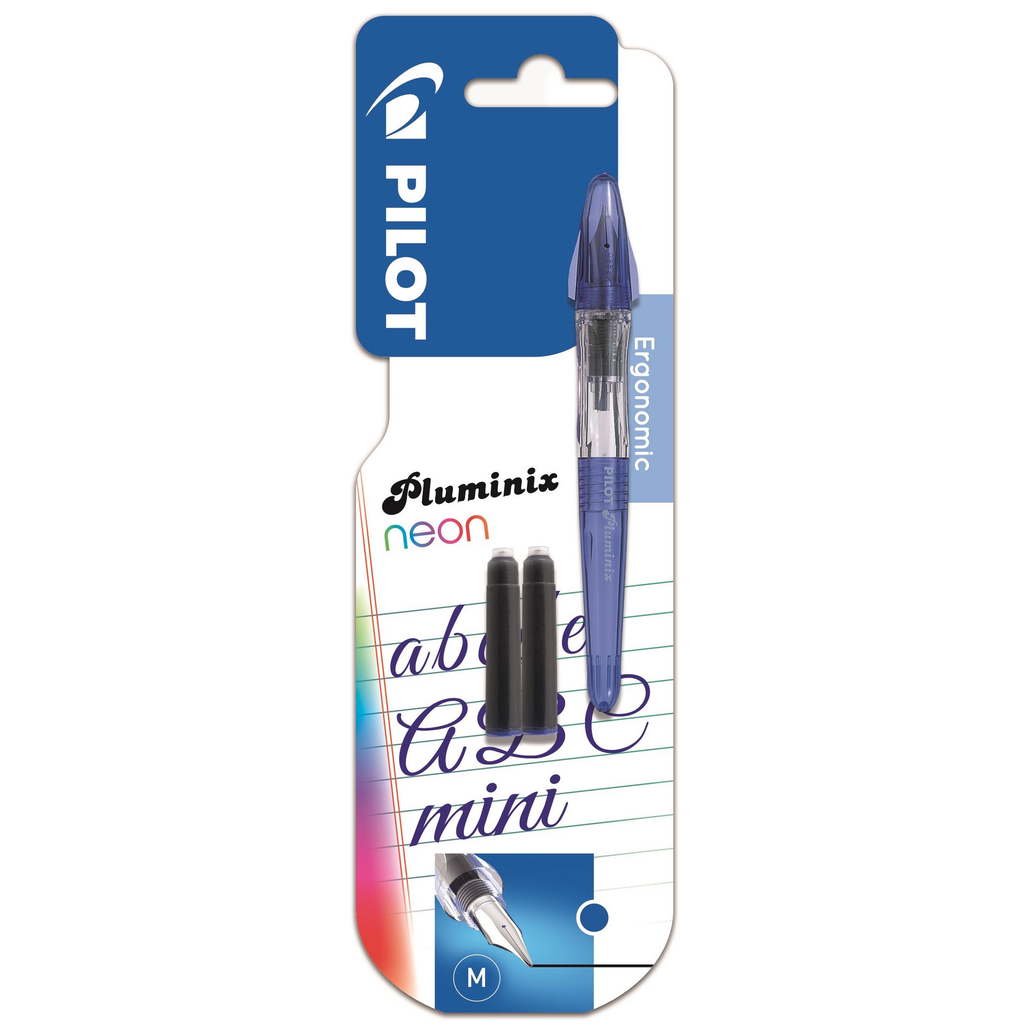 Stylo Plume Pilot Pluminix - Violet, Plume Moyenne, Rechargeable à Cartouches, Idéal Pour Débutants Ou Cadeau