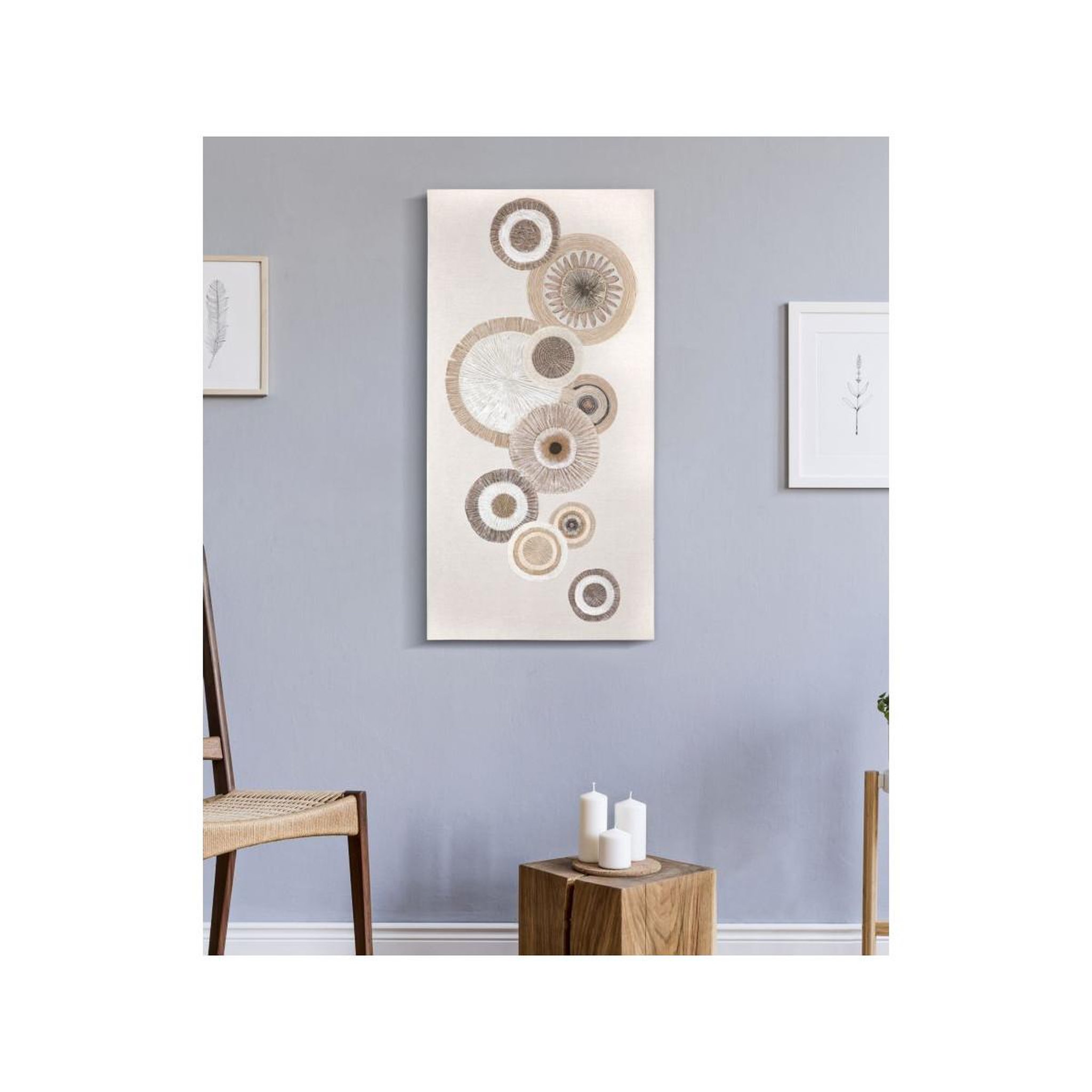 Voir la diapositive 5 : Paris Prix Toile imprimée déco  circly  50x100cm marron