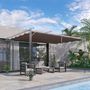 Voir la diapositive 2 : OUTSUNNY Toile de rechange pour pergola rétractable 4 x 3 m polyester haute densité 180 g/m² imperméabilisé chocolat