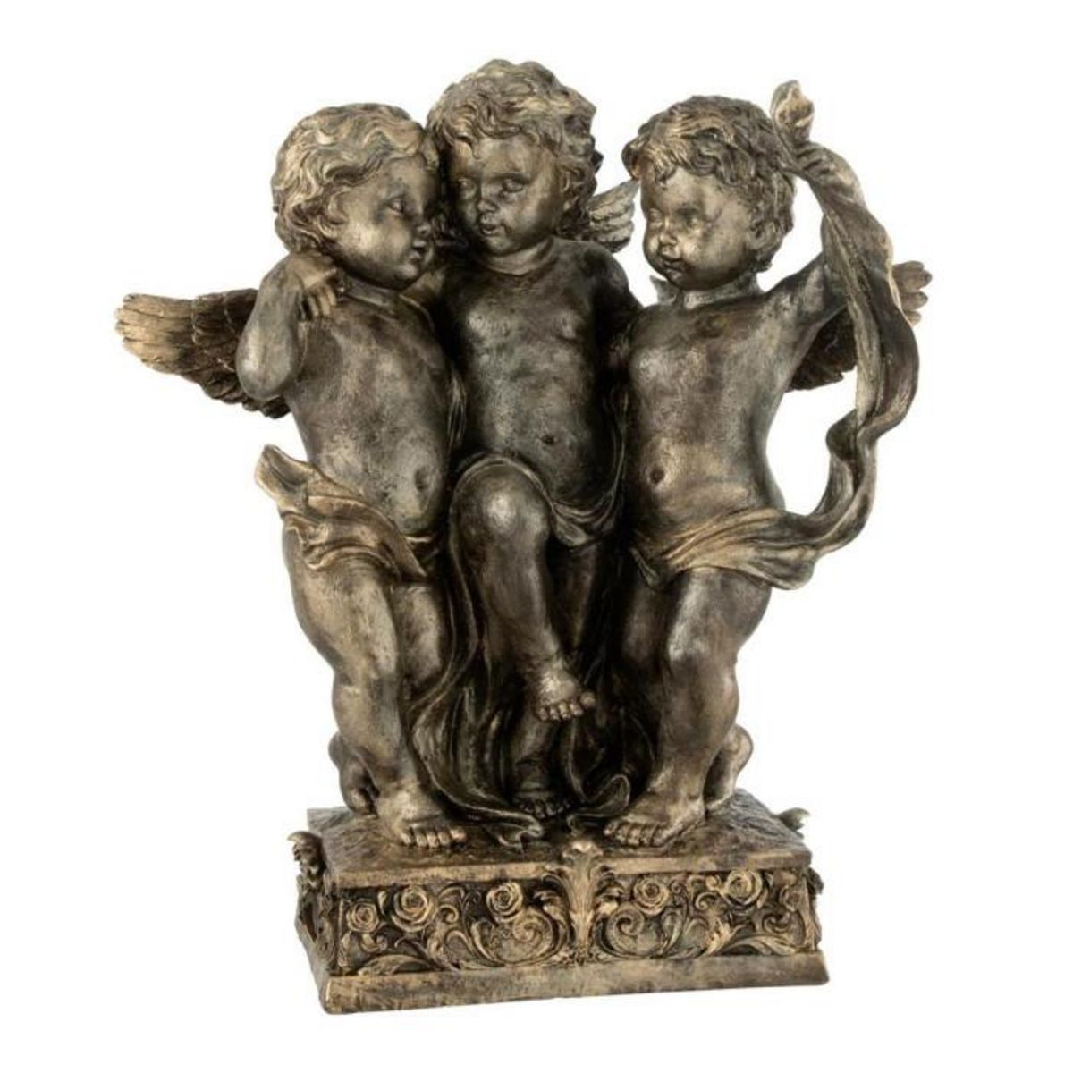Paris Prix Statuette Déco 3 Anges  Arc  46cm Bronze