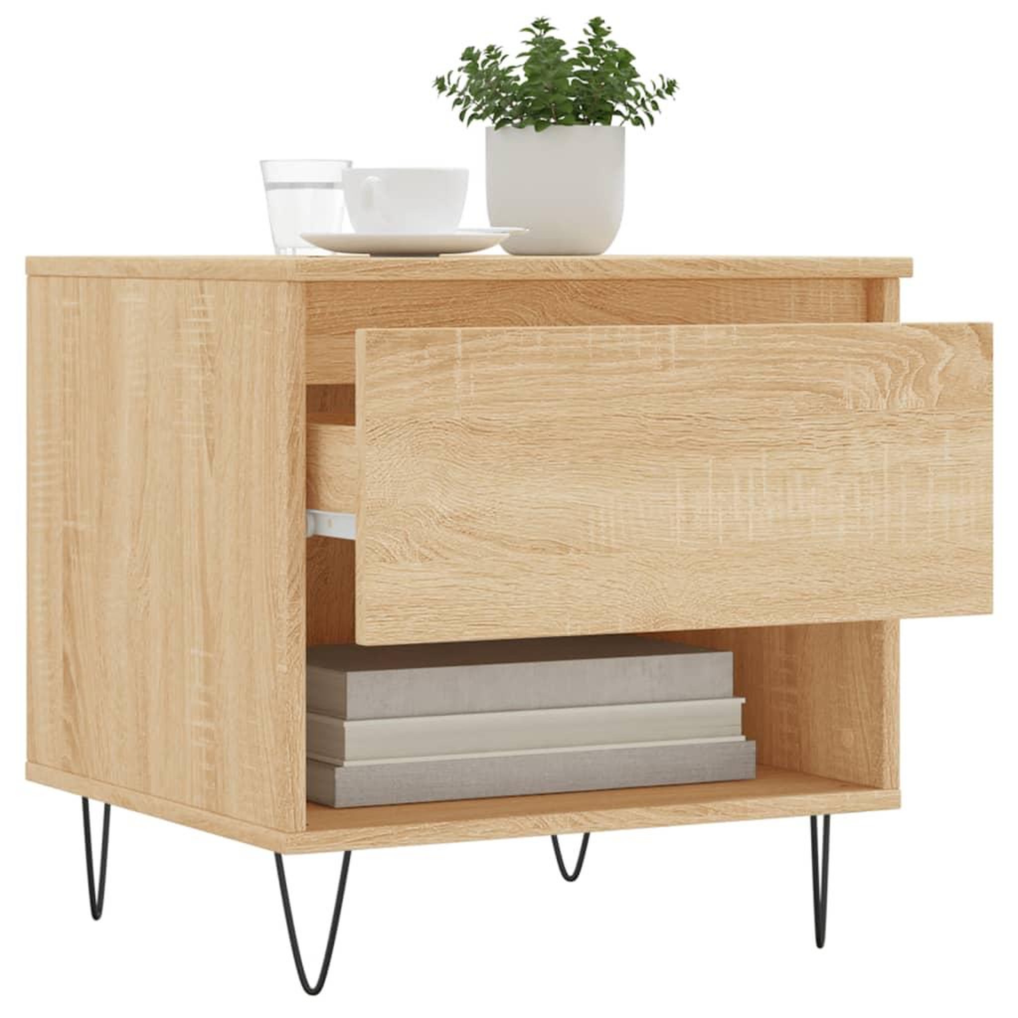 Voir la diapositive 4 : VIDAXL Tables basses 2 pcs chene sonoma 50x46x50 cm bois d'ingenierie
