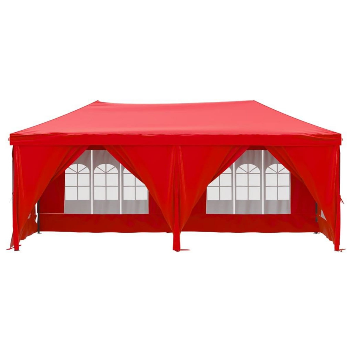 VIDAXL Tente de reception pliable avec parois Rouge 3x6 m