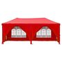 Voir la diapositive 3 : VIDAXL Tente de reception pliable avec parois Rouge 3x6 m