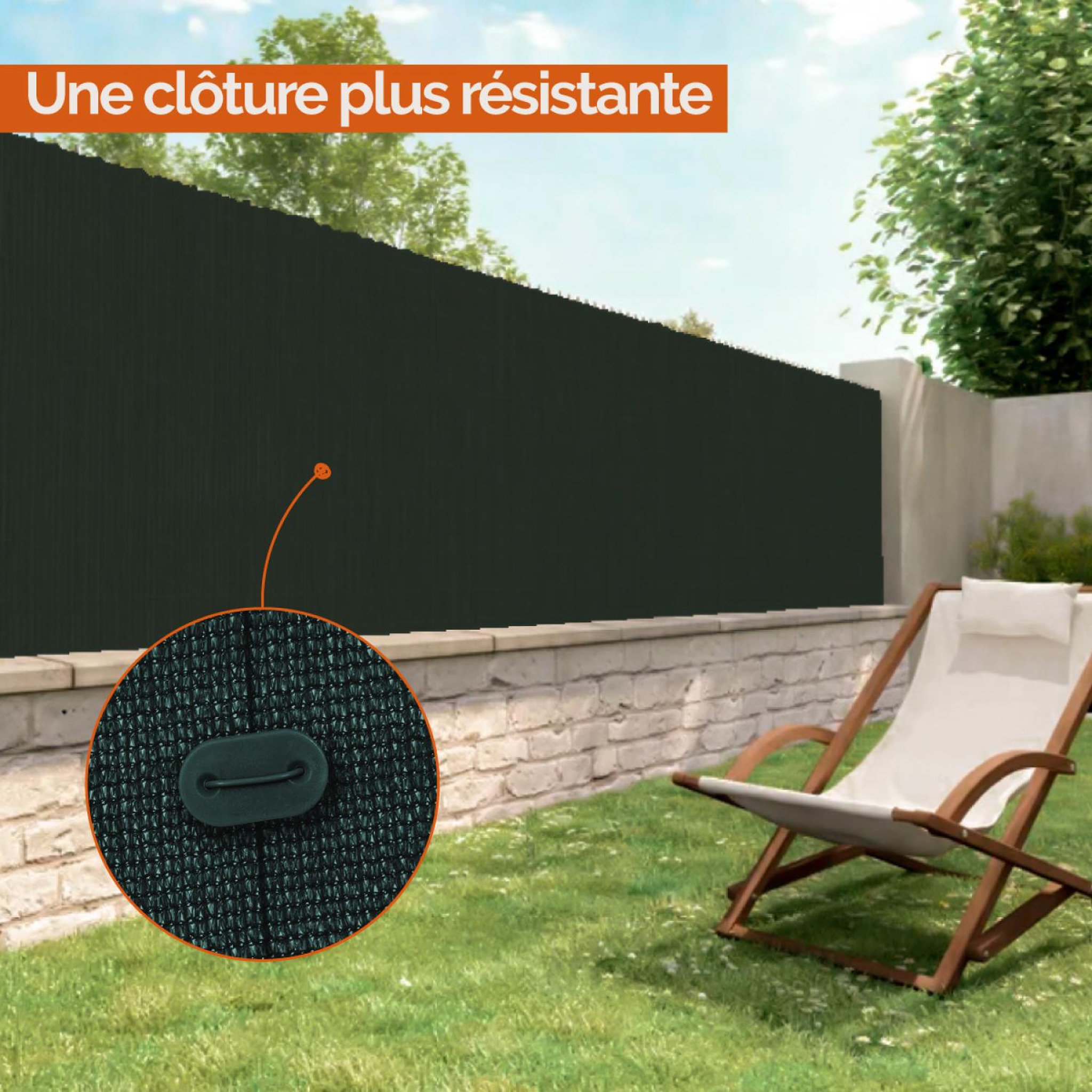 Voir la diapositive 4 : LINXOR Lot de 20 kits de kits de fixation pour brise vue, canisse anti-UV