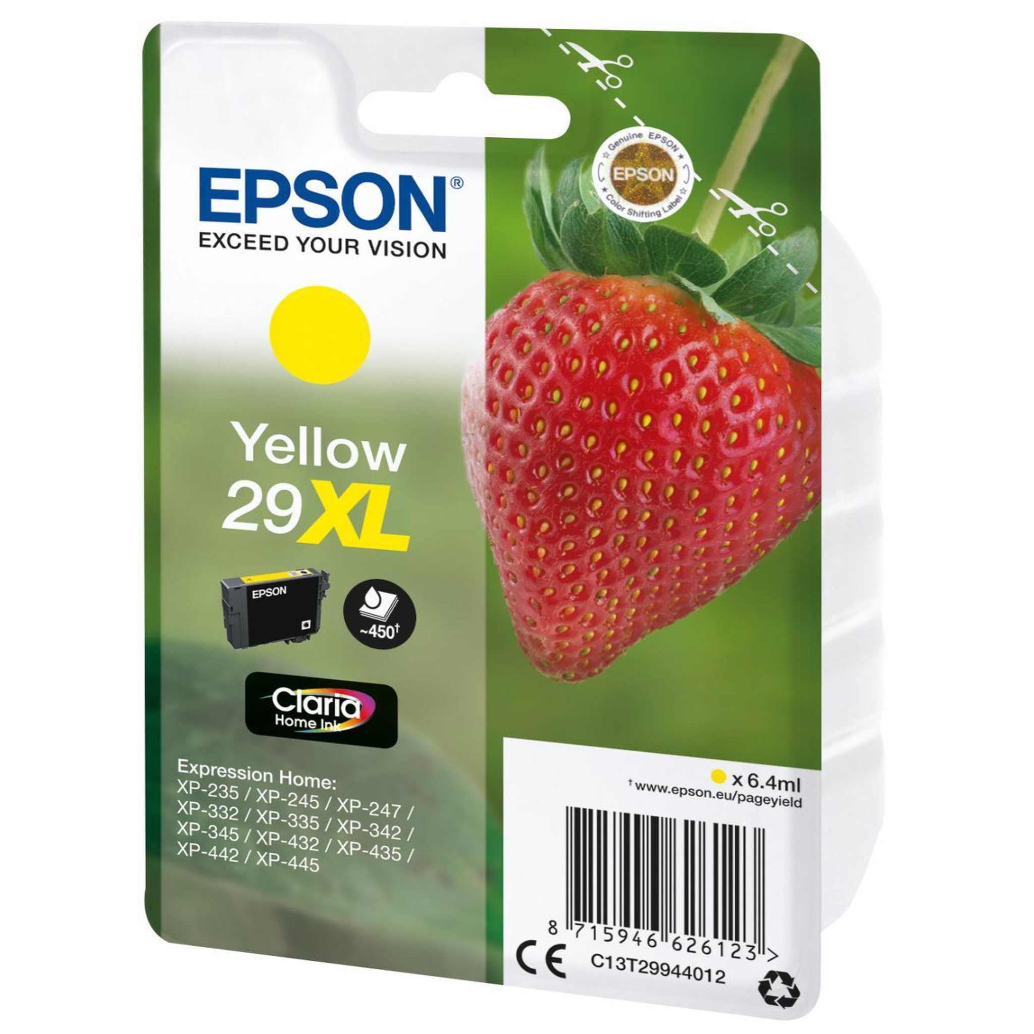 Voir la diapositive 3 : Epson EPSON Cartouche T2994 - Fraise - Jaune XL