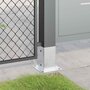 Voir la diapositive 3 : VIDAXL Bases de poteau carrees 12 pcs argent 91x91 mm acier galvanise