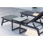 Voir la diapositive 5 : CONCEPT USINE Lot de 2 transats et une table d'appoint noir PRATO