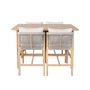 Voir la diapositive 6 : SWEEEK Table haute de jardin bois d'acacia + 4 assises Paloma et Zahara naturel 150 x 81 x 100 cm
