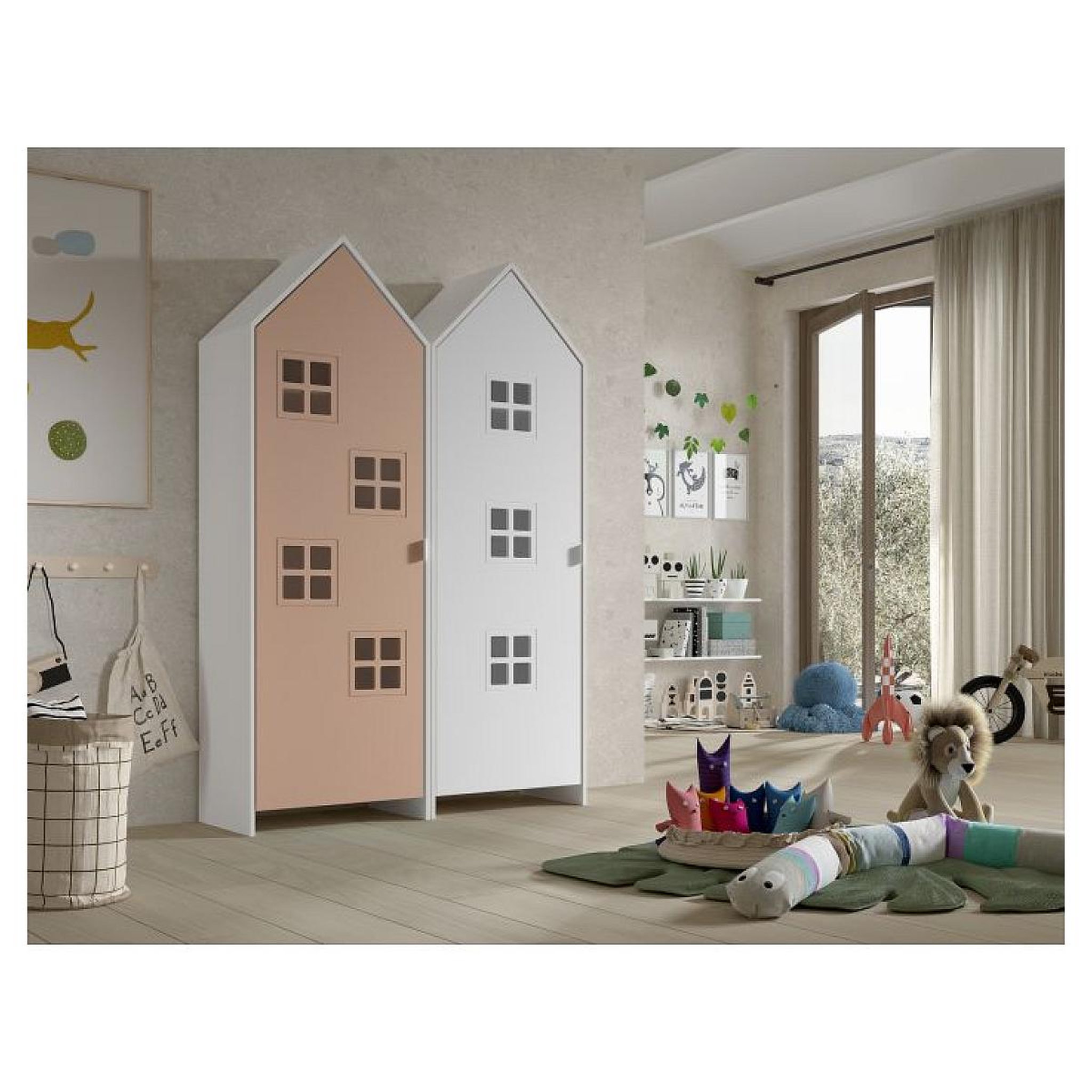 Voir la diapositive 2 : Vipack Combinaison D'armoires 2 Parties Casami Bruges rose