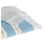 Voir la diapositive 2 : ACTUEL Foutah de plage en coton 400g/m²  finition frange motifs rayures