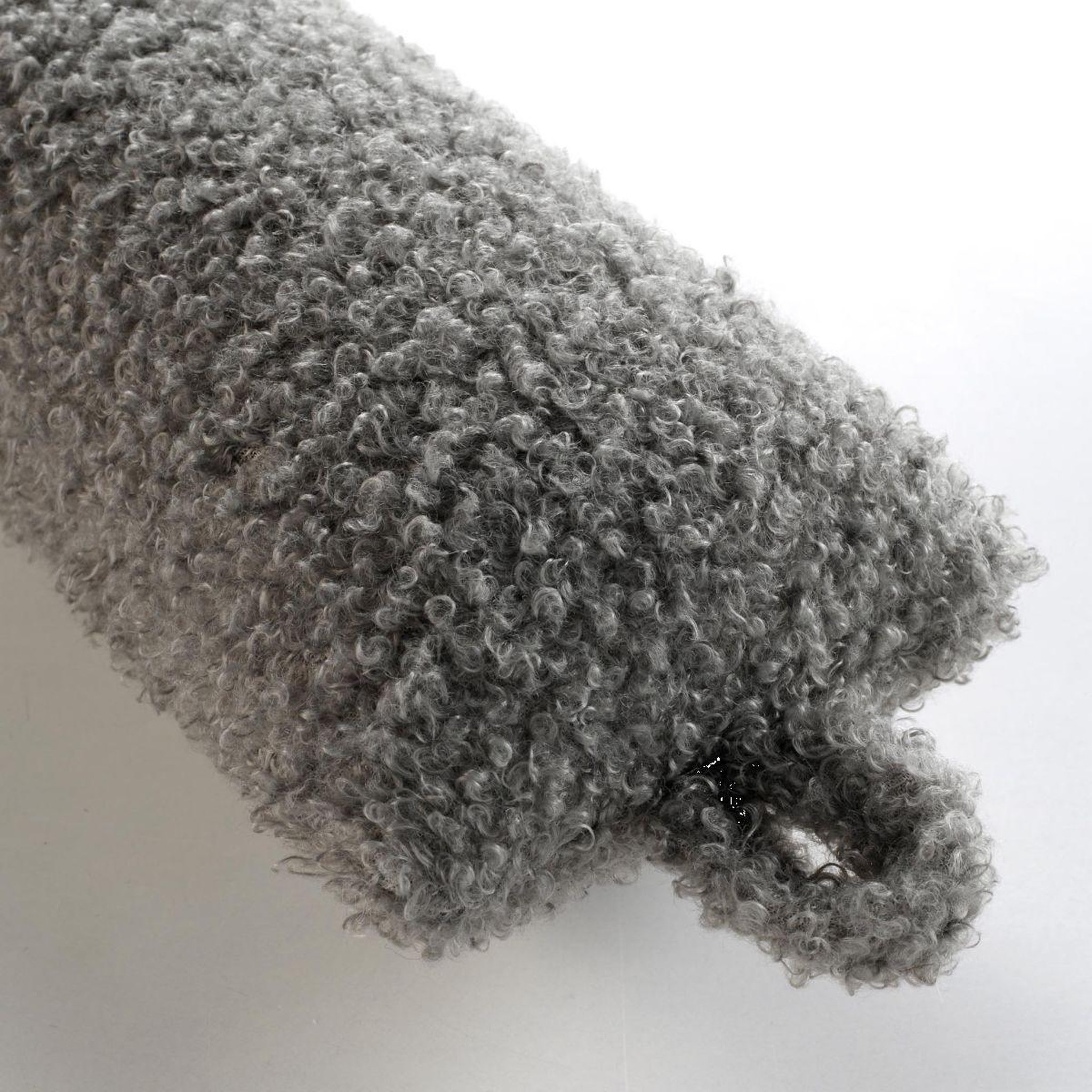 Voir la diapositive 2 : Douceur d'Intérieur Boudin bas de porte bouclette  wooly  80cm gris