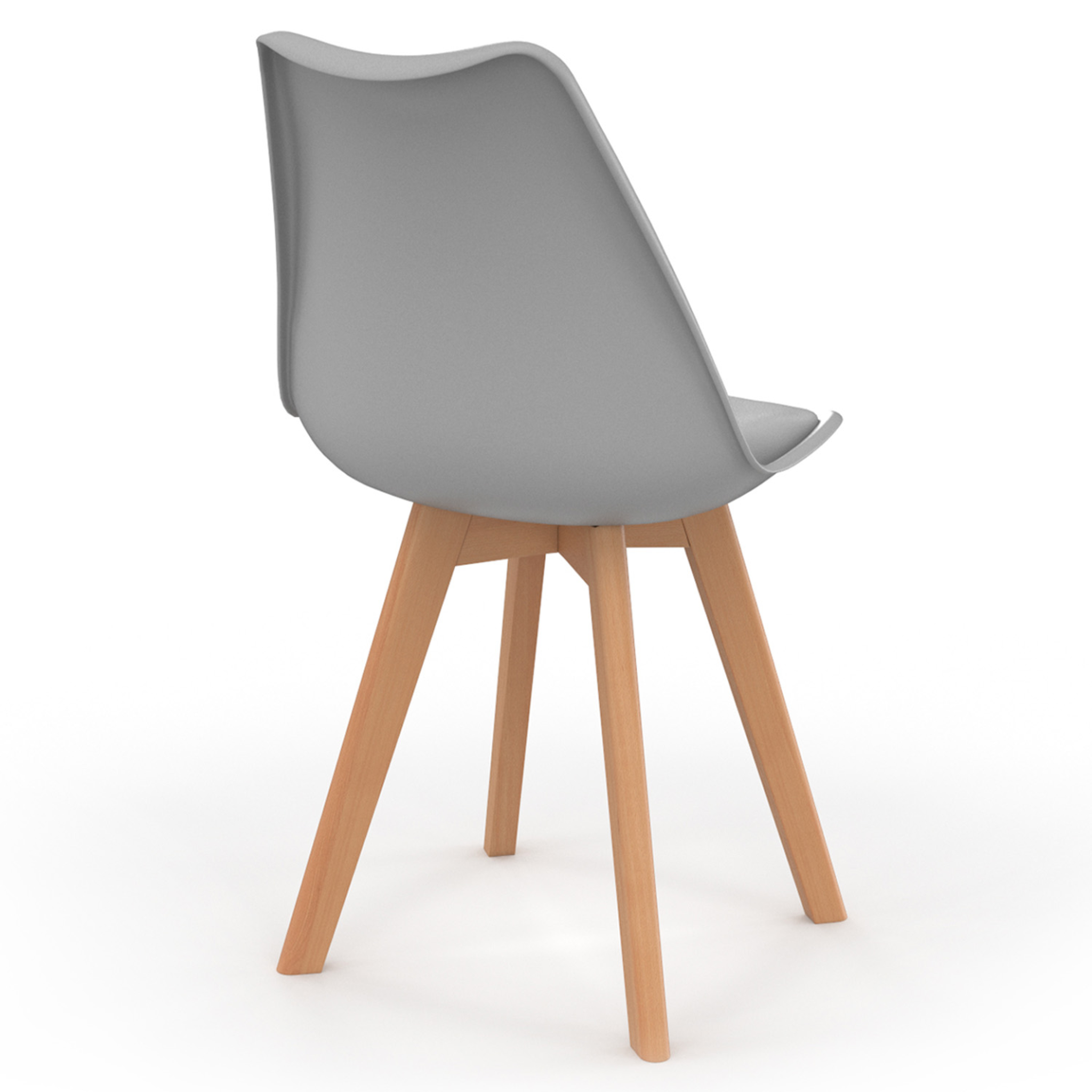 Voir la diapositive 4 : ID MARKET Lot de 6 chaises scandinaves sara mix color pastel rose, blanc, gris clair x2, bleu x2