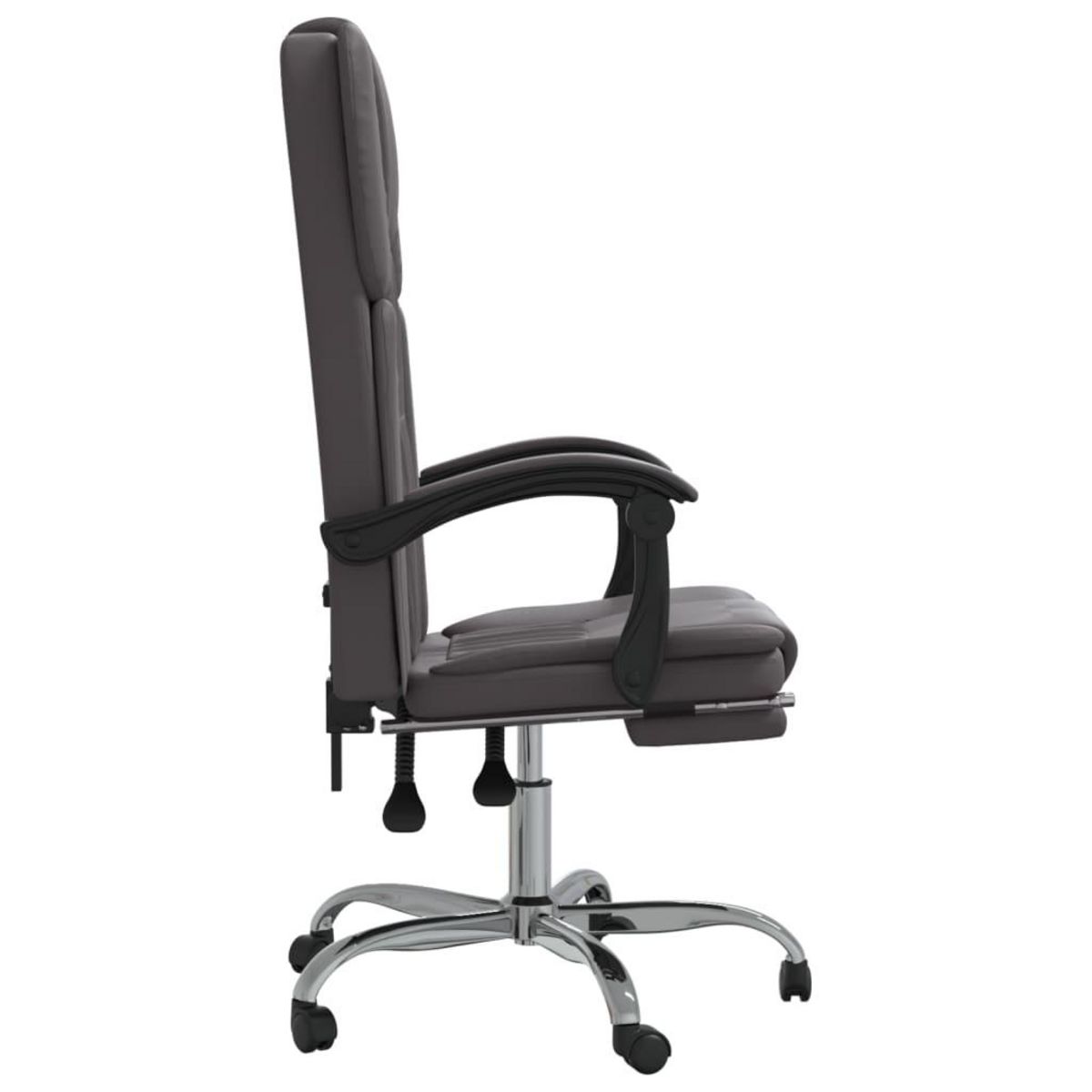 VIDAXL Fauteuil inclinable de bureau Gris Similicuir