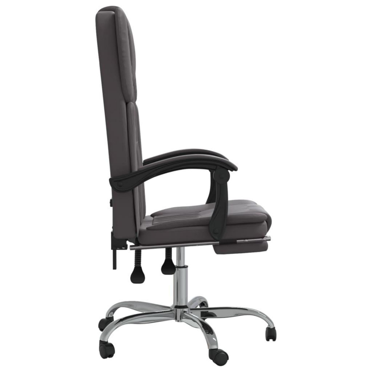 VIDAXL Fauteuil inclinable de bureau Gris Similicuir