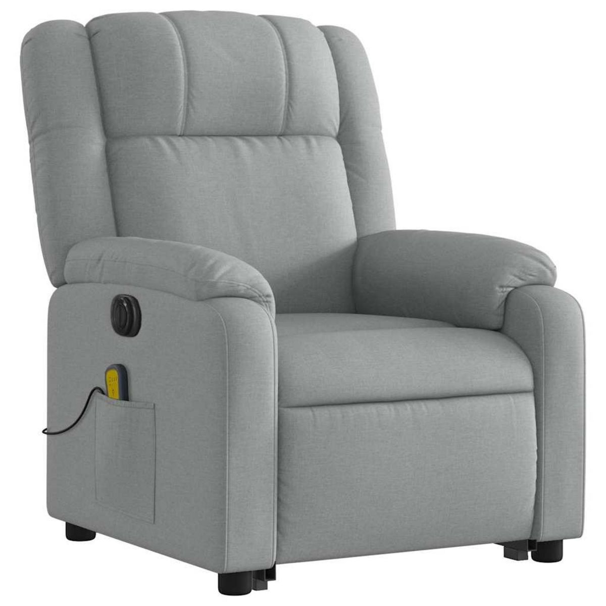 VIDAXL Fauteuil inclinable de massage electrique Gris clair Tissu