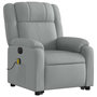 Voir la diapositive 4 : VIDAXL Fauteuil inclinable de massage electrique Gris clair Tissu