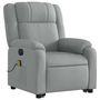 Voir la diapositive 4 : VIDAXL Fauteuil inclinable de massage electrique Gris clair Tissu