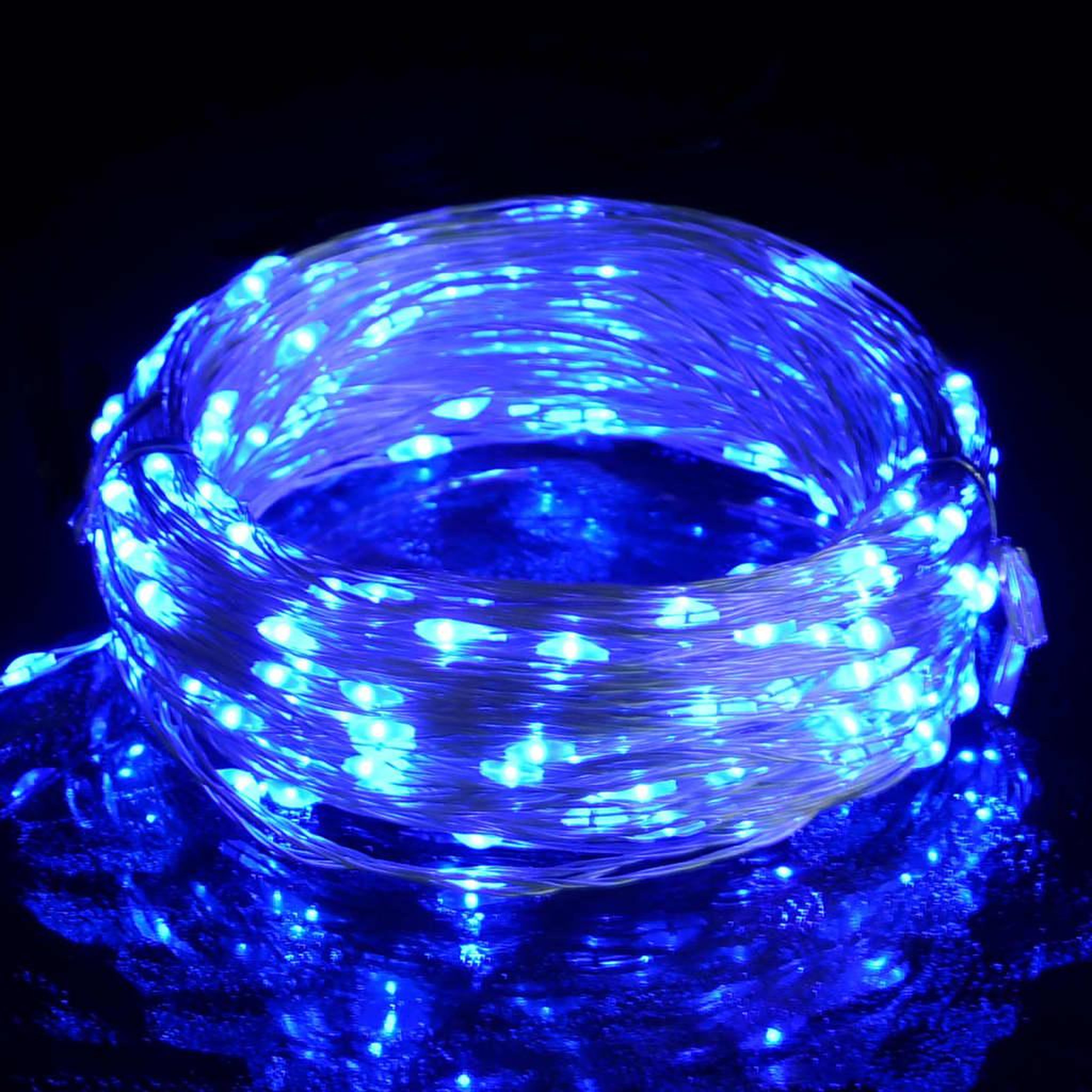Voir la diapositive 2 : VIDAXL Guirlande lumineuse micro LED 40m 400 LED bleu 8 fonctions