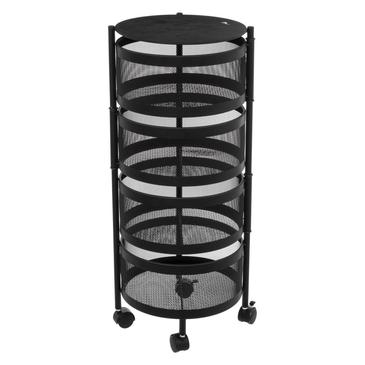 FIVE Resserre rond rotatif à légumes et bocaux en métal Mayaj - Noir