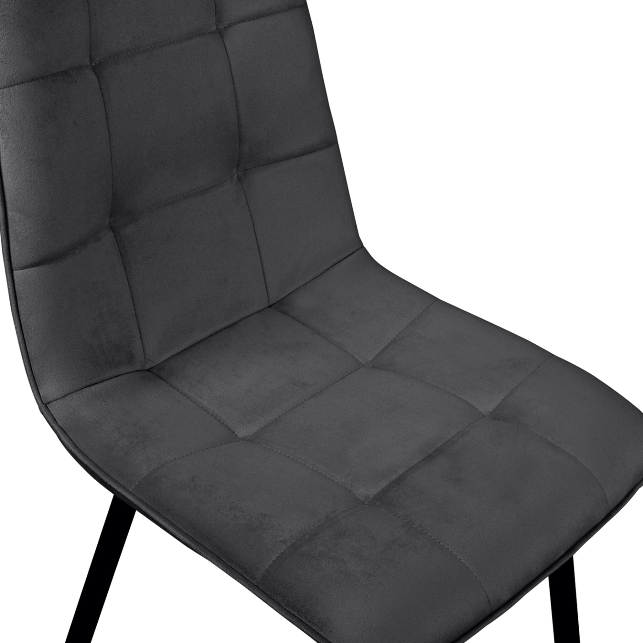 Voir la diapositive 6 : ID MARKET Lot de 6 chaises mila en velours mix color bleu x2, gris foncé x2, gris clair x2