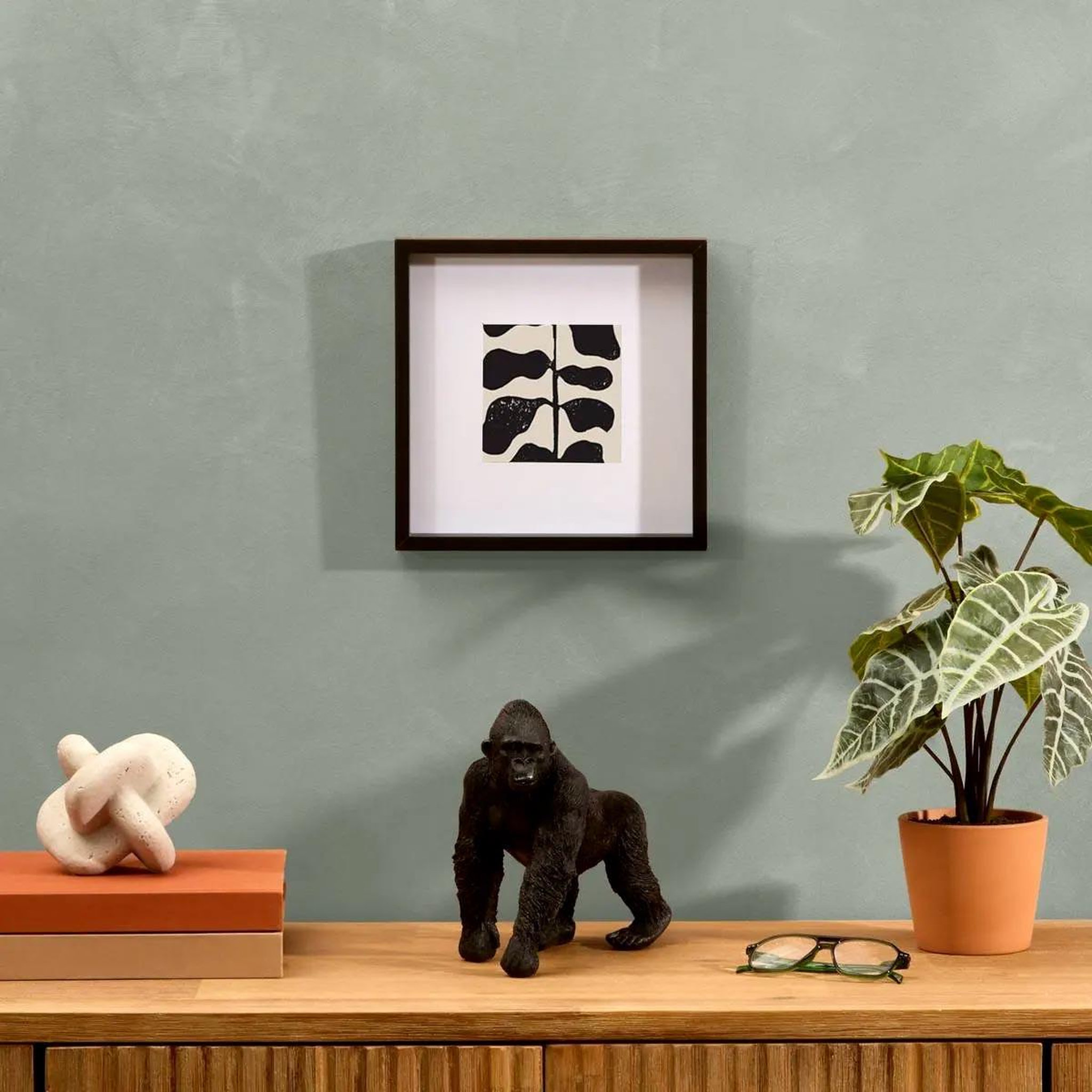 Voir la diapositive 2 : ATMOSPHERA Statuette déco  gorille en mouvement  37cm noir
