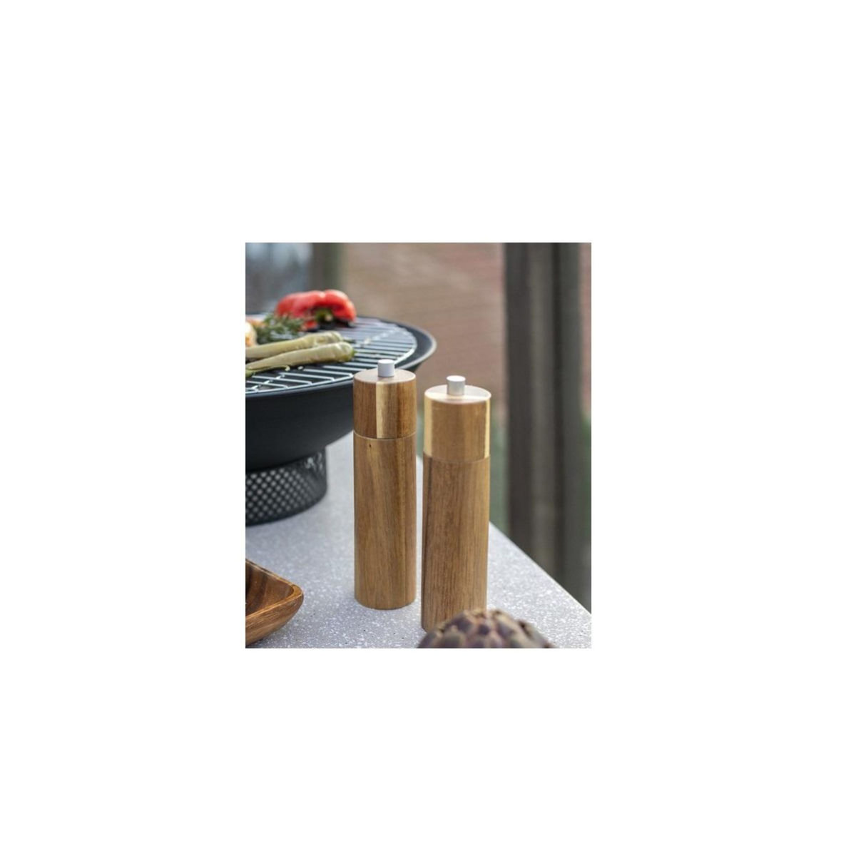 LIVOO Set de 2 moulins sel et poivre manuels - MEN425