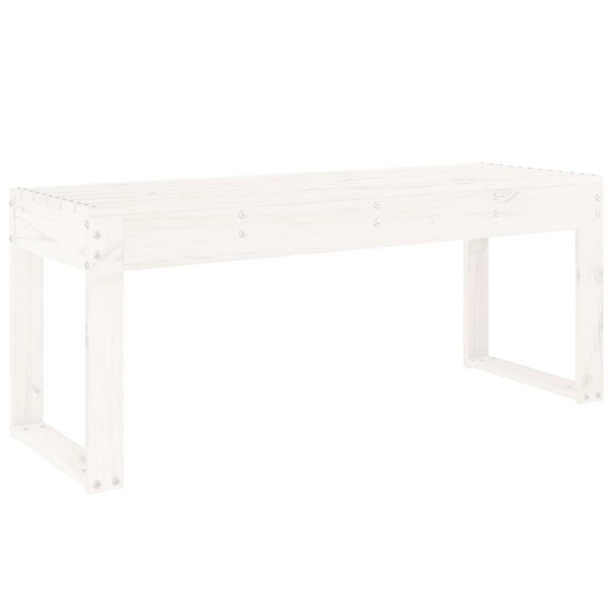 VIDAXL Banc de jardin blanc 110x38x45 cm bois massif de pin
