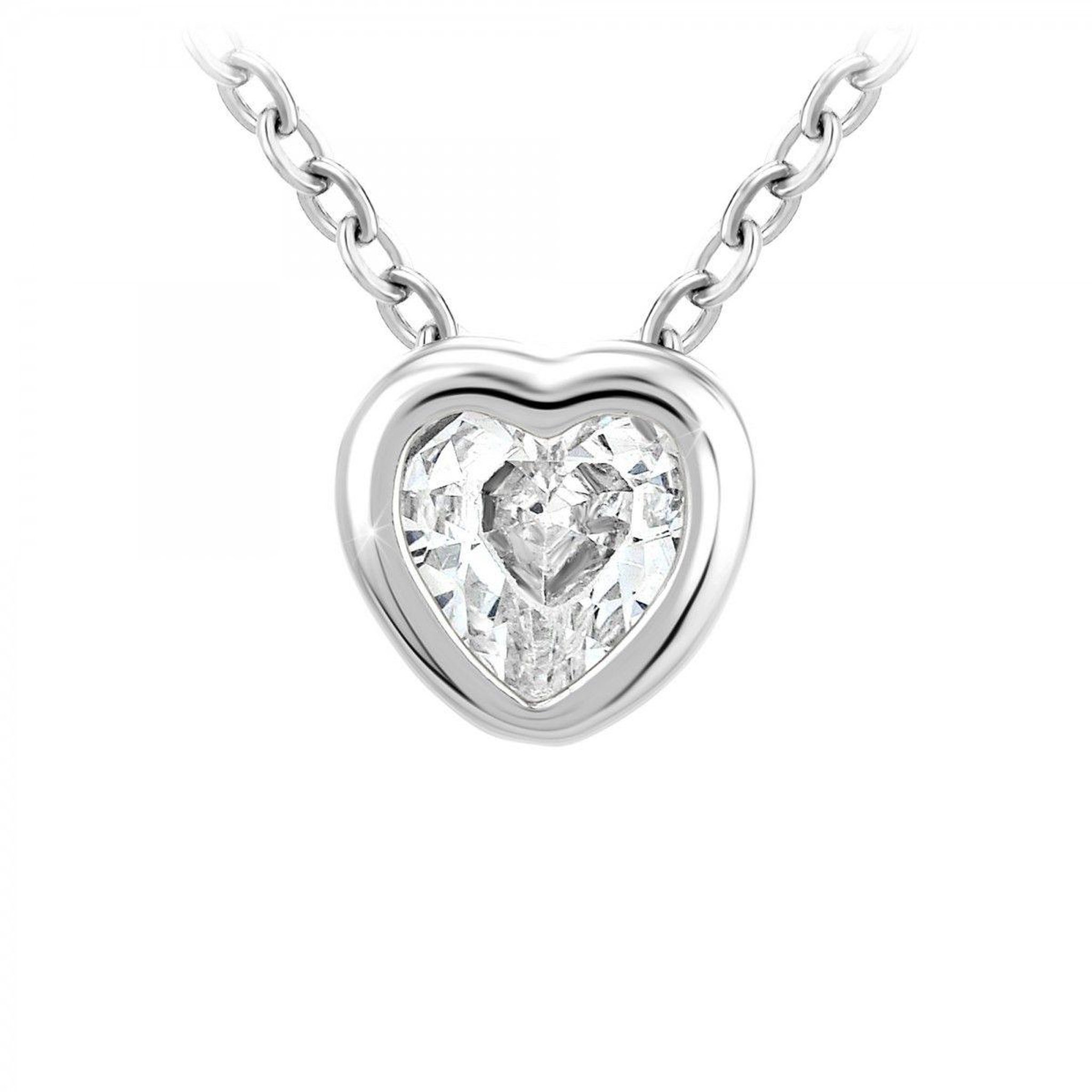 SC CRYSTAL Collier coeur SC Crystal orné de Zirconium