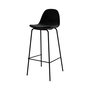 Voir la diapositive 6 : Rendez vous déco Lot de 2 chaises de bar en velours noir 75 cm-Henrik