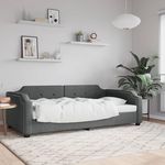 VIDAXL Lit de repos gris fonce 100x200 cm tissu