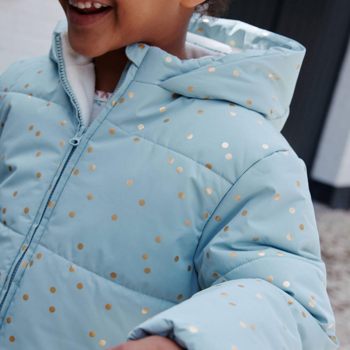 Petit Béguin Doudoune bébé intérieur polaire avec capuche Alma