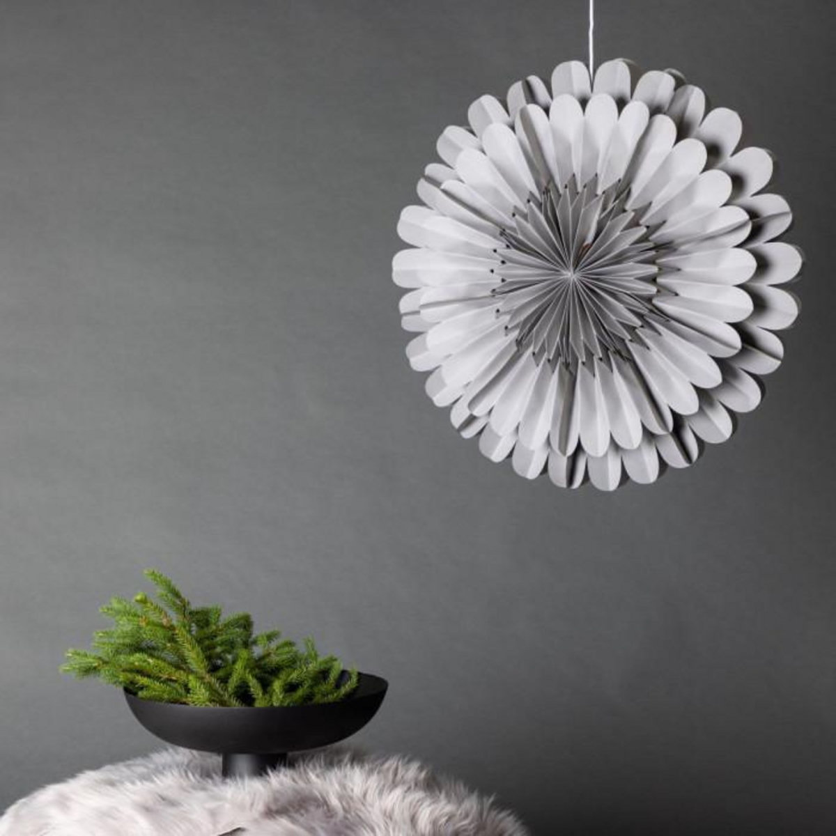 Paris Prix Lampe Suspension Déco  Jarvson  60cm Gris Foncé