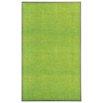 VIDAXL Paillasson lavable Vert 90x150 cm