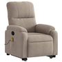 Voir la diapositive 4 : VIDAXL Fauteuil inclinable de massage taupe tissu microfibre