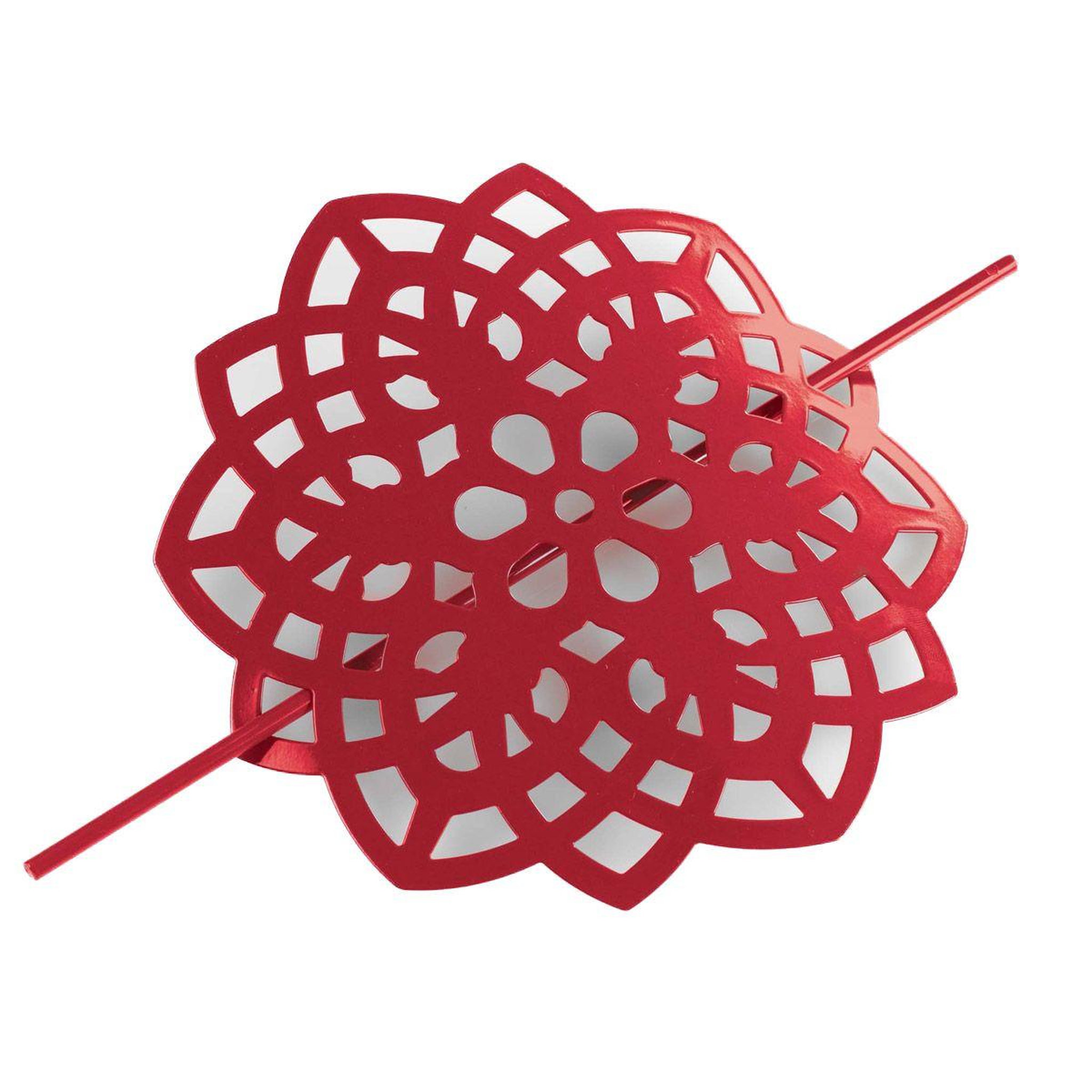 Douceur d'Intérieur Embrasse de rideau broche  rosae  17cm rouge