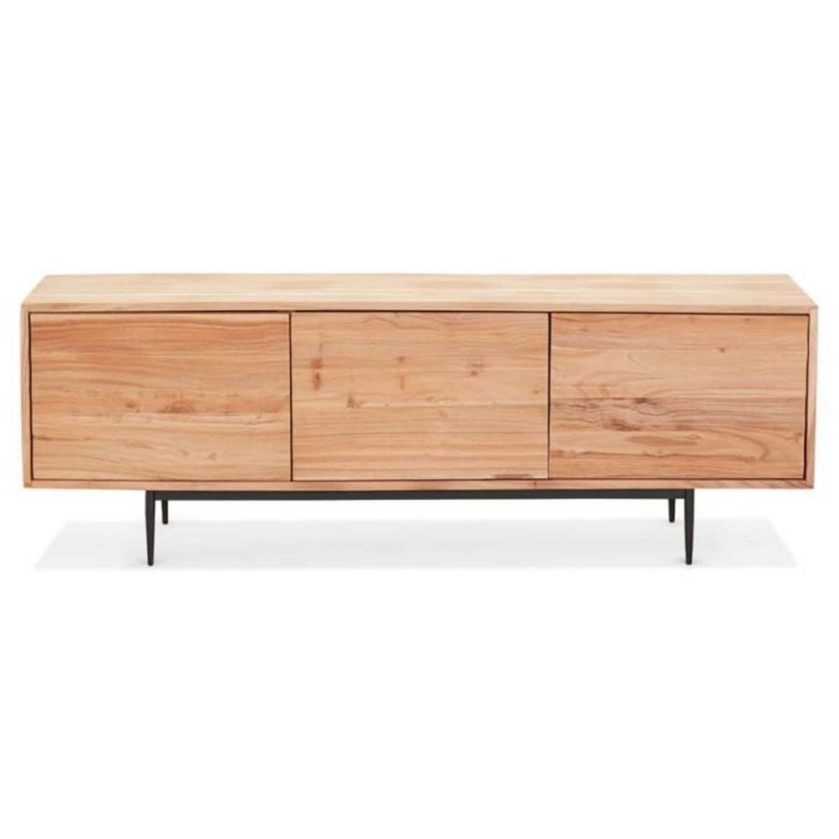 Paris Prix Meuble TV 3 Portes en Bois  Myriam  147cm Naturel