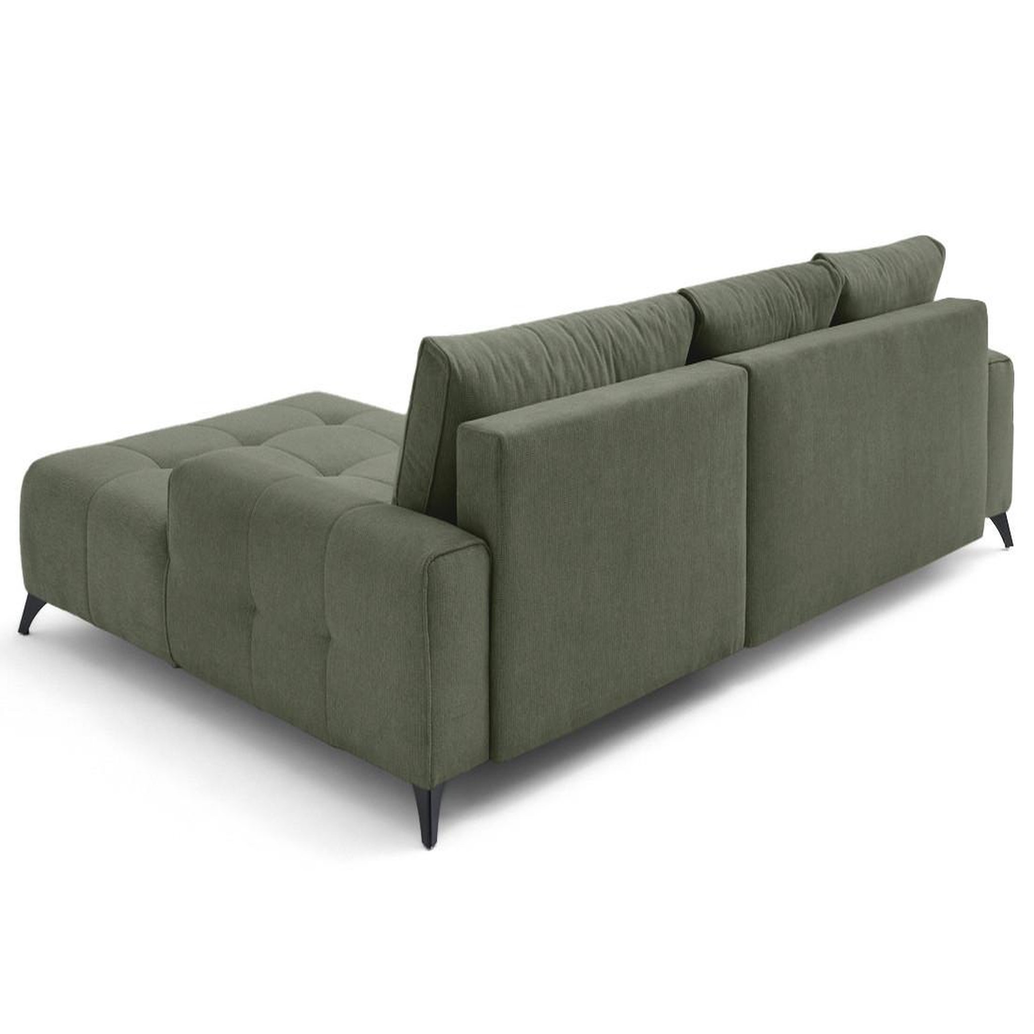 Voir la diapositive 5 : LISA DESIGN Rimini - canapé d'angle droit 4 places convertible avec coffre en tissu texturé