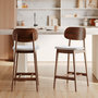 Voir la diapositive 2 : Rendez vous déco Lot de 2 chaises pour îlot central 66 cm en bois et tissu gris-Charlize