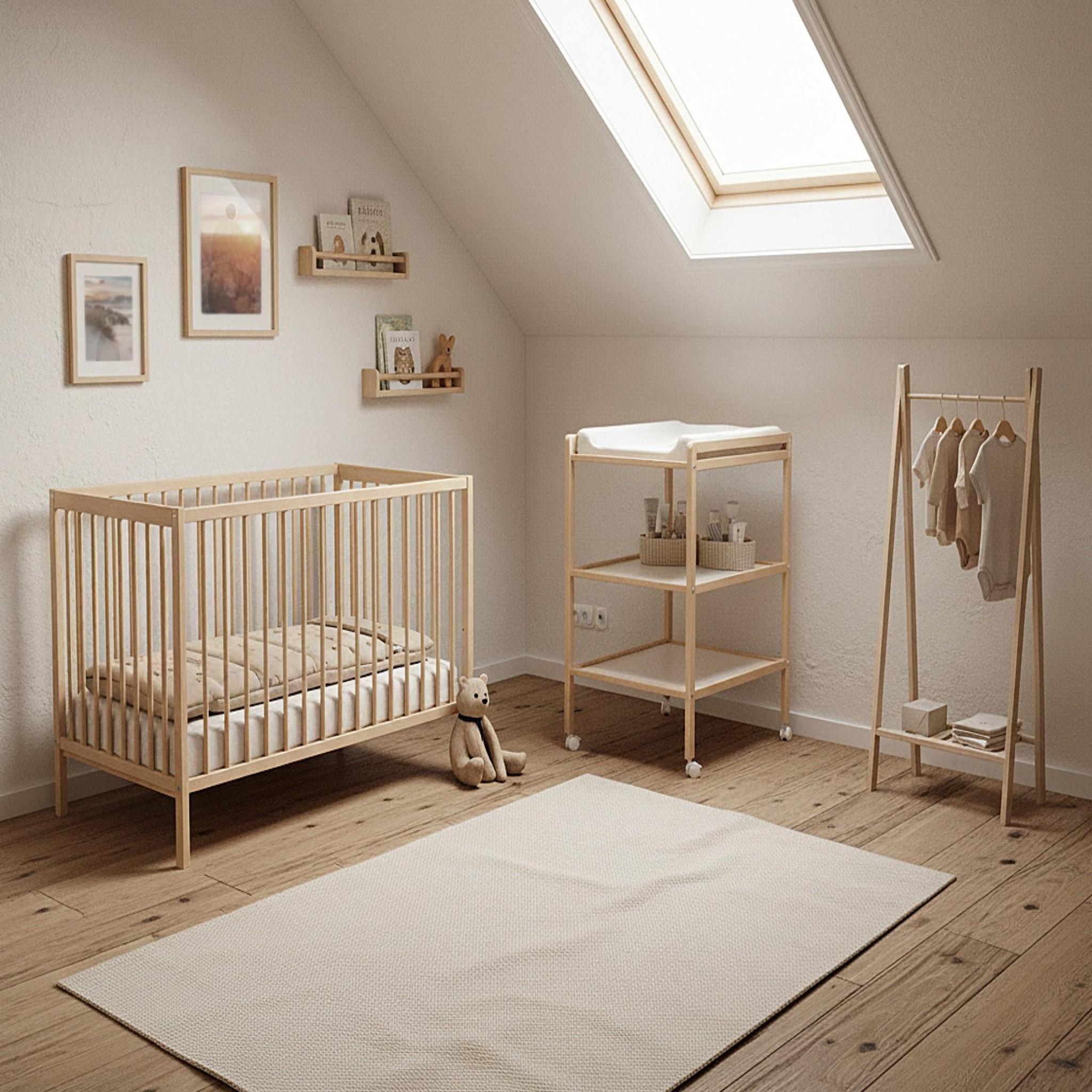 Voir la diapositive 2 : AT4 Lit bébé ESSENTIEL en bois