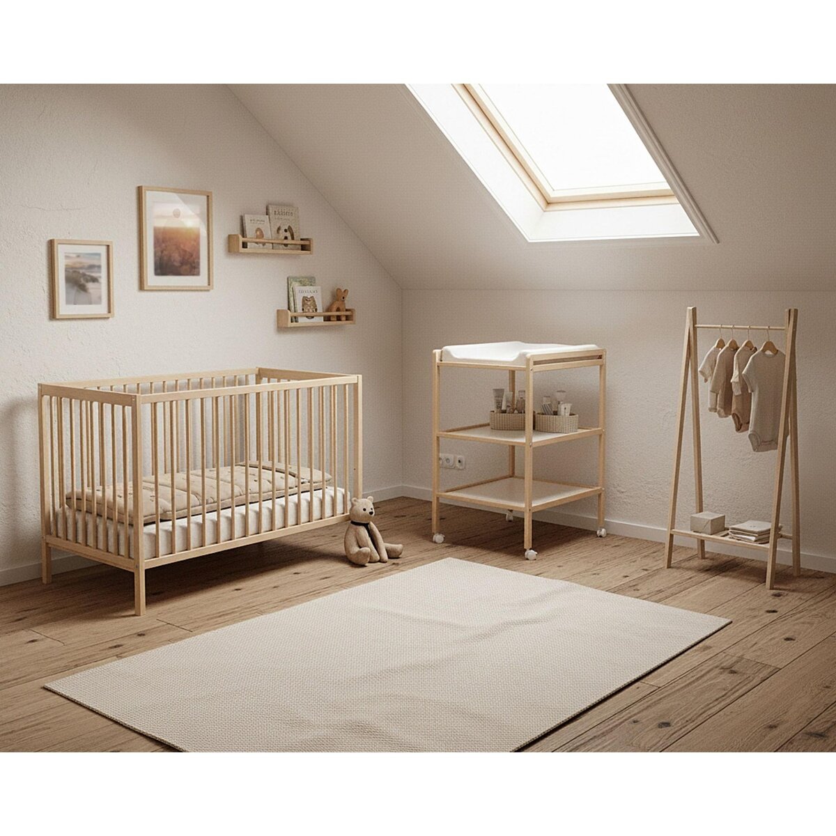 AT4 Lit bébé ESSENTIEL en bois