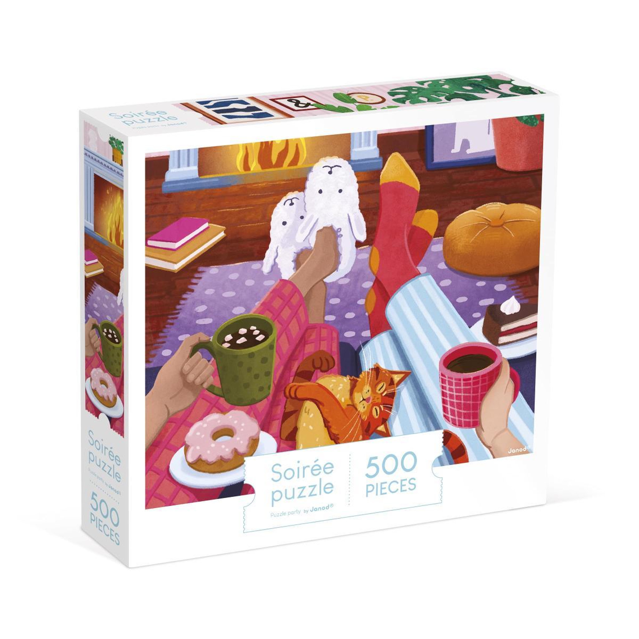 JANOD PUZZLE SOIREE AU COIN DU FEU - 500 PCS