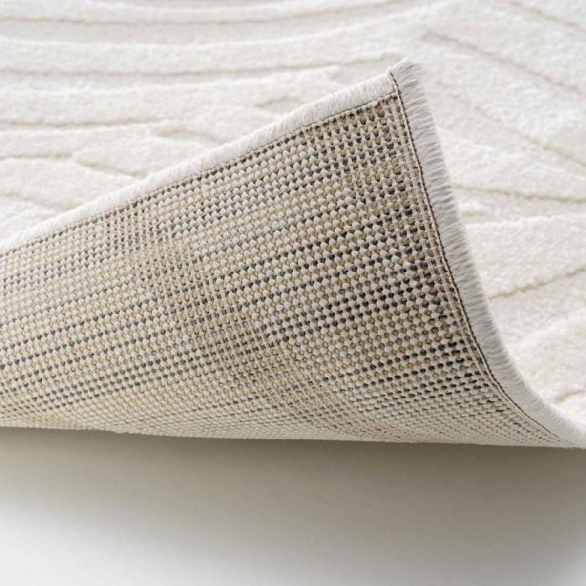 Paris Prix Tapis Shaggy Relief  Ankara  160x230cm Beige