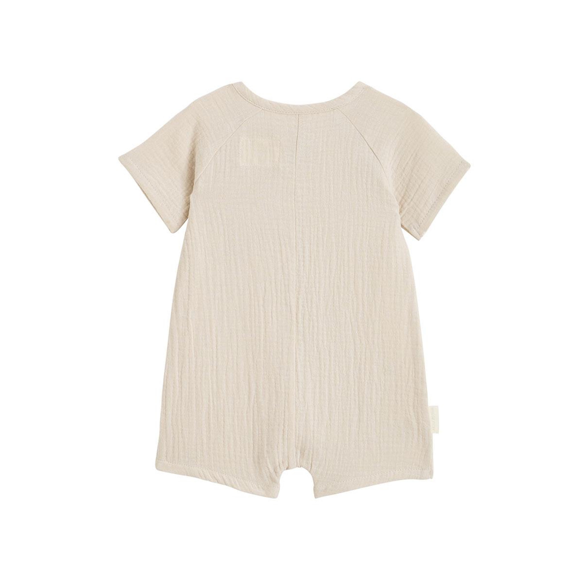 Voir la diapositive 2 : Petit Béguin Barboteuse bébé en gaze de coton eden