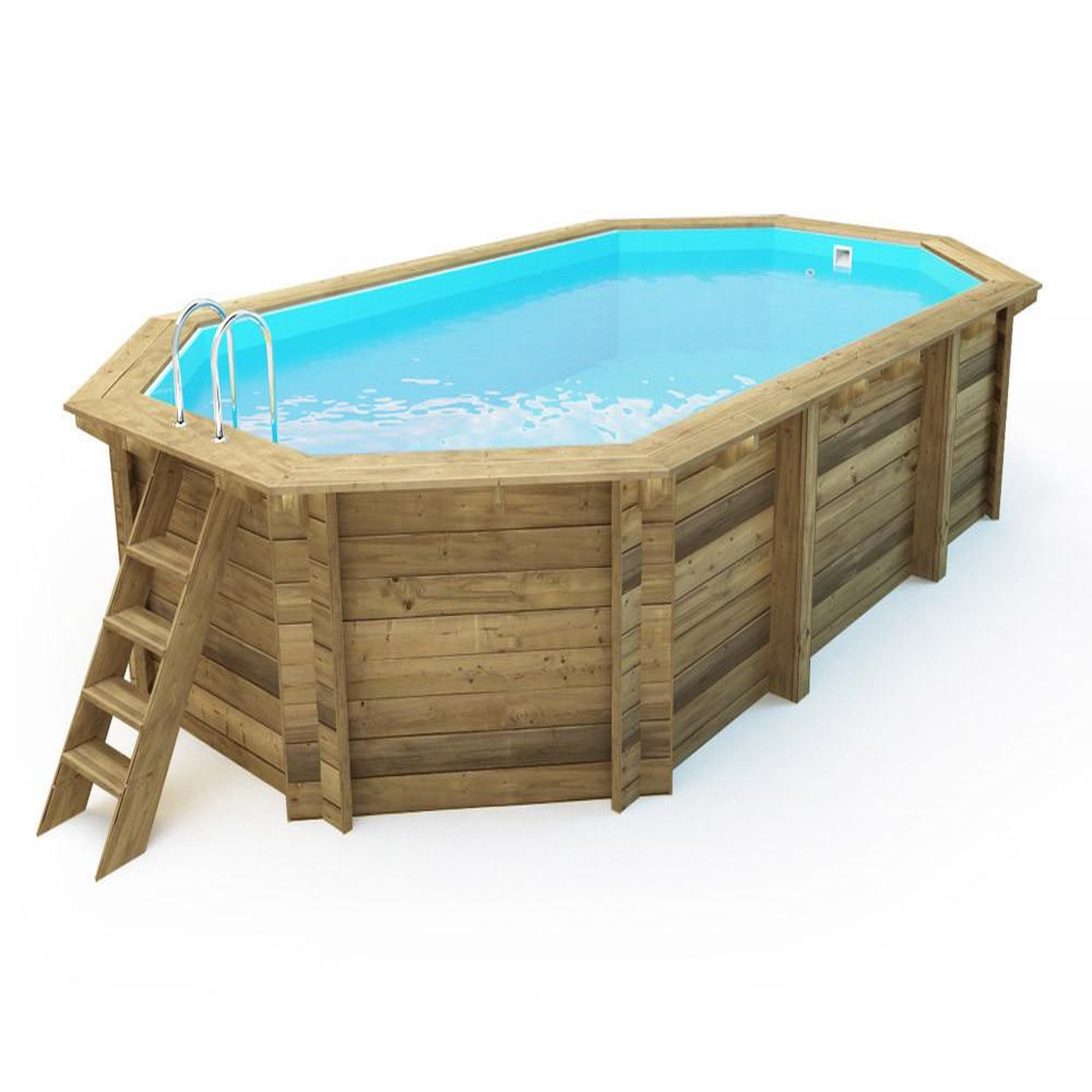 Voir la diapositive 2 : Habitat et Jardin Piscine bois   brazilia 120    5.86 x 3.86 x 1.20 m