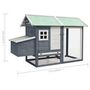 Voir la diapositive 6 : VIDAXL Poulailler Gris 170x81x110 cm Bois de pin massif et sapin