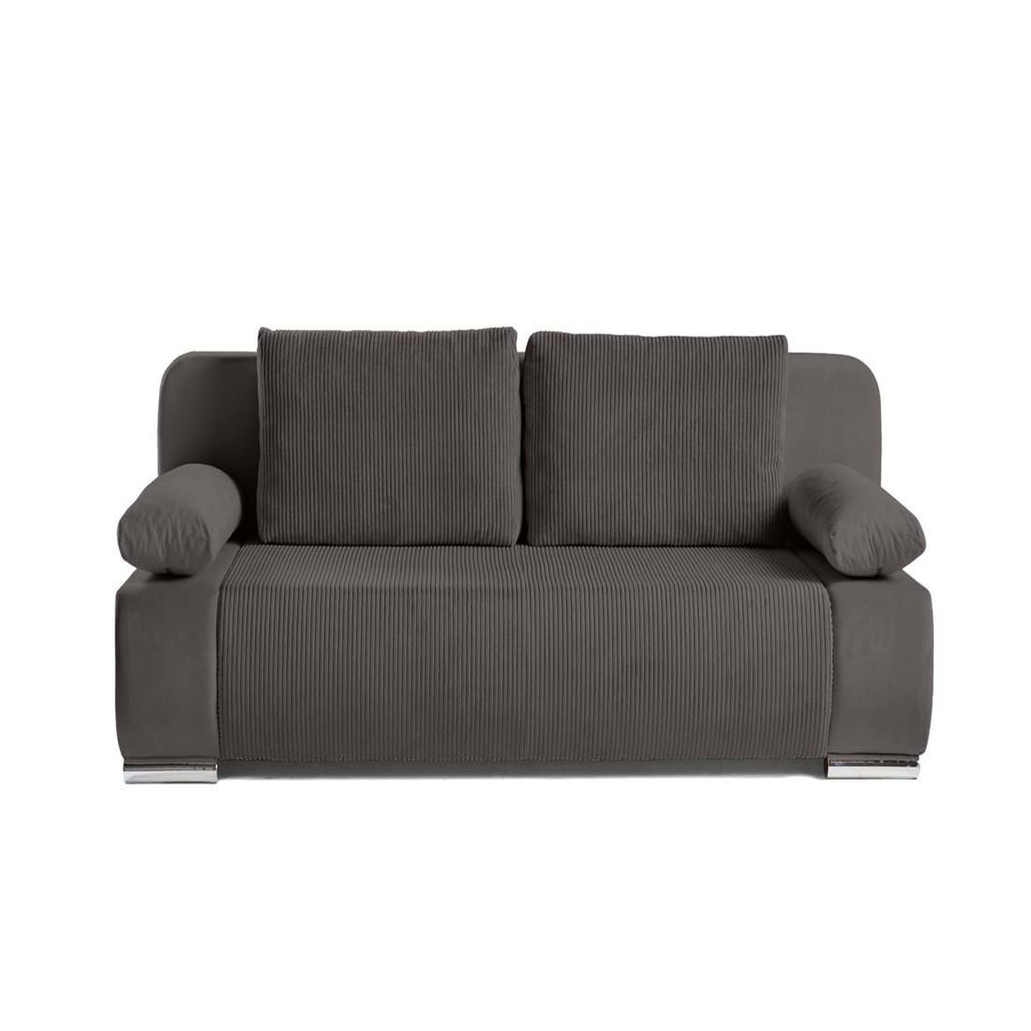 Voir la diapositive 1 : BEST MOBILIER Elio - canapé 3 places convertible - avec coffre - en velours et velours côtelé