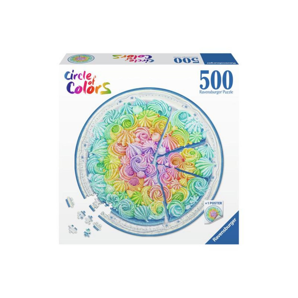 RAVENSBURGER Ravensburger - Jigsaw Puzzle Around Rainbow Cake, 500pcs. 173495