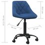 Voir la diapositive 6 : VIDAXL Chaise de bureau Bleu Velours
