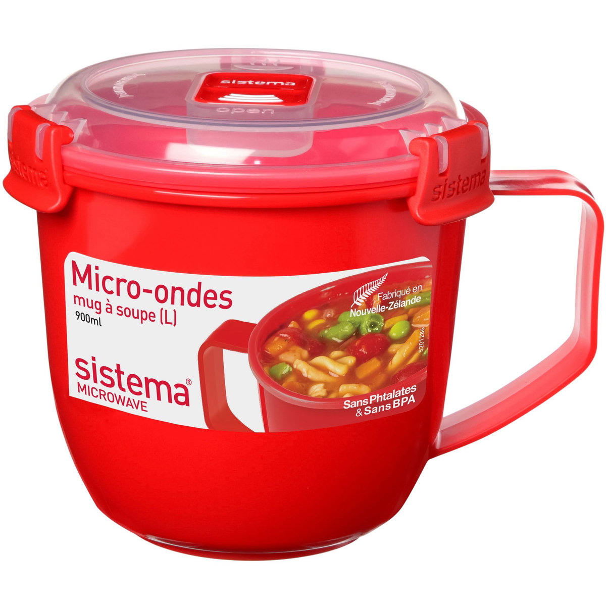 SISTEMA Mug à soupe MICRO-ONDES 0,9L