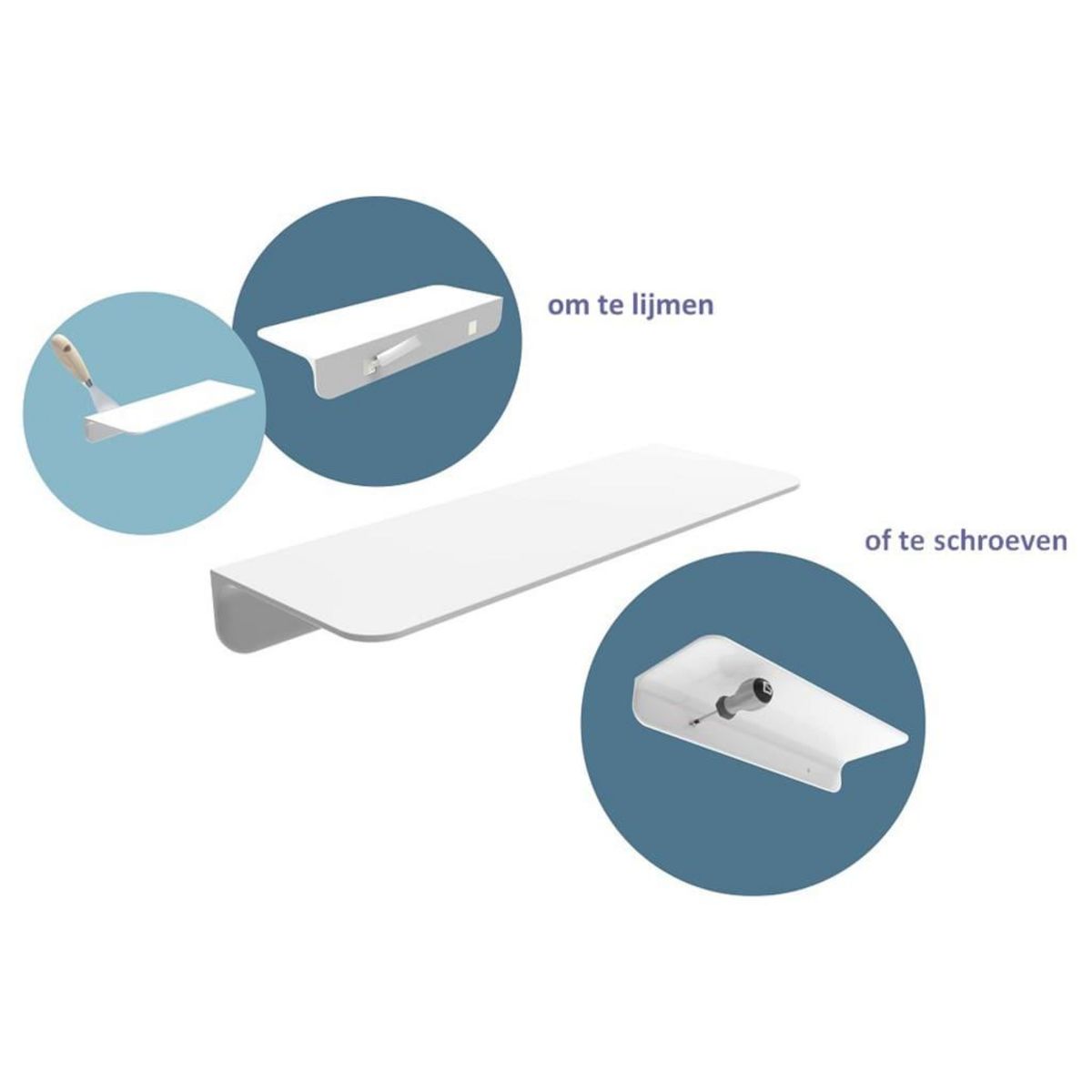 SCHUTTE SCHÜTTE Etagere de douche SOLO Blanc